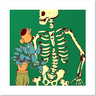 Plants Skeleton Posters and Art